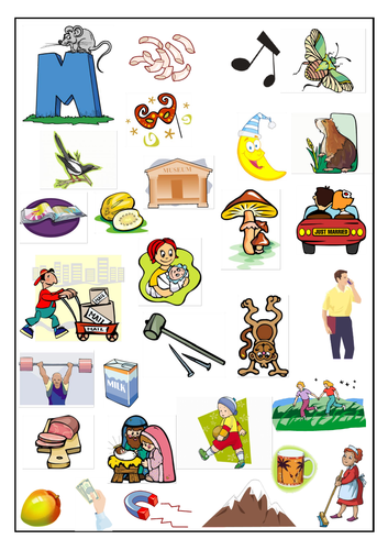 30 Words Beginning With The Letter M Teaching Resources