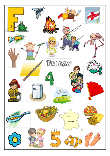 30 Words Beginning With The Letter F Teaching Resources