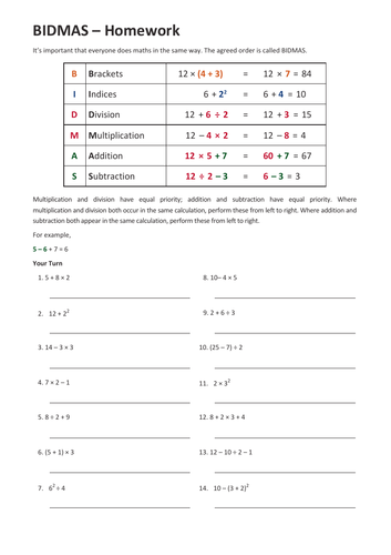 bidmas-worksheet-teaching-resources