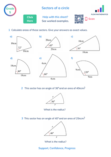 Sectors of a circle | Teaching Resources