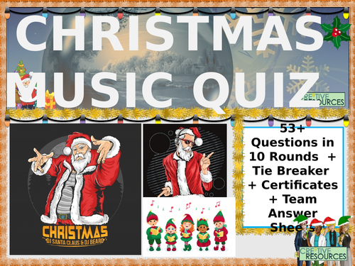 Christmas Music Quiz | Teaching Resources