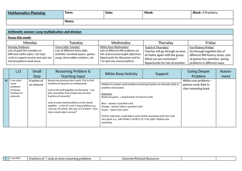 Year 6 Maths Planning (based on White Rose) | Teaching Resources