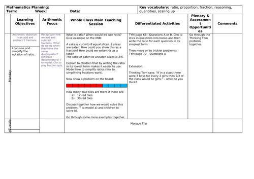 Year 6 Maths Planning (based On White Rose) 