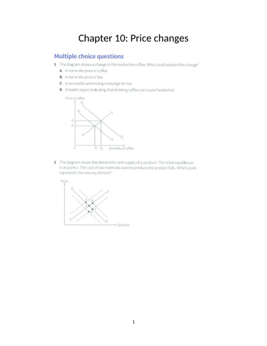 2.6 Price changes (IGCSE Microeconomics) | Teaching Resources