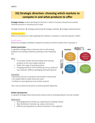 business unit 8 coursework