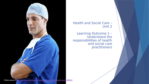 NCFE CACHE Tech Award in Health and Social Care L2 Unit 2 LO1 Responsibilities of  H&SC practitioner