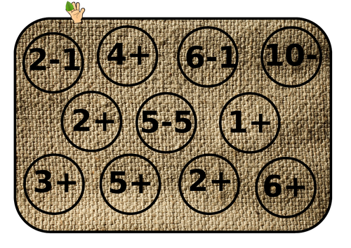 0-10 number sums with natural background - compatible with yellow door pebbles