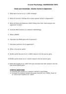 A-Level Psychology - GENETIC FACTORS in Aggression (Year 2 Aggression