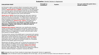 A-Level Psychology - GENETIC FACTORS in Aggression (Year 2 Aggression