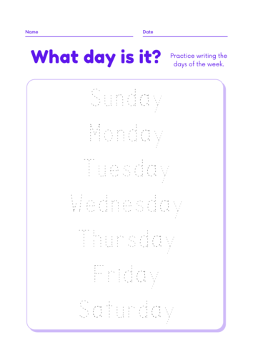 Days of the Week PNG Files Monday Png Tuesday Png 