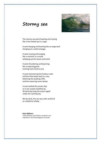 Poem - Stormy Sea | Teaching Resources