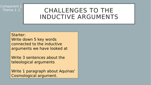 Challenges to inductive arguments Eduqas