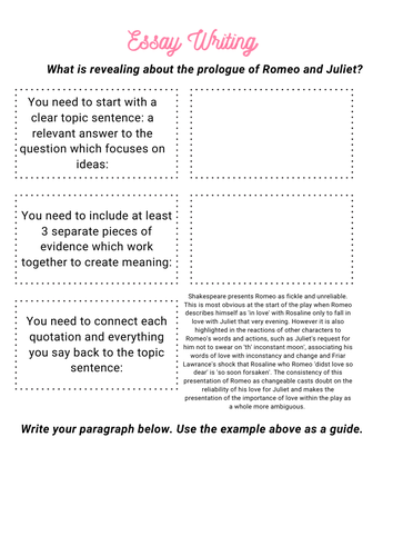 Romeo and Juliet Prologue Analysis | Teaching Resources