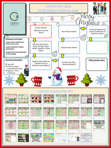 GCSE Maths Christmas Quiz | Teaching Resources