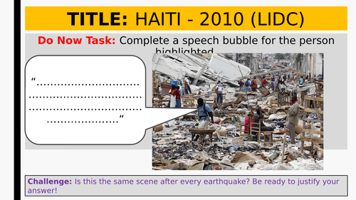 Tectonics: L6 LIDC Earthquake Case Study