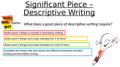 what is difference between descriptive and narrative essay