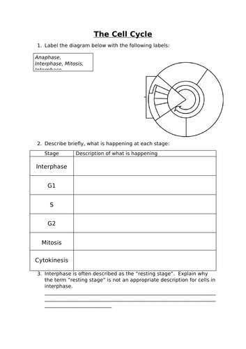 The Cell Cycle | Teaching Resources