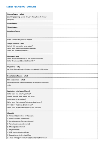 BTEC Business Unit 4- Planning an event | Teaching Resources