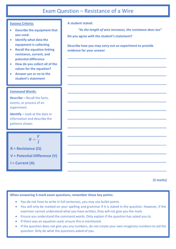 AQA Combined Science - Physics Required Practical Packs | Teaching ...