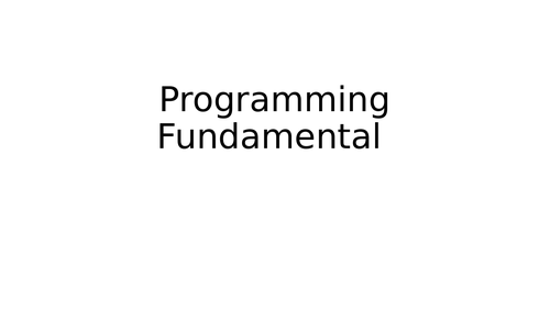 OCR J277 - 2.2 Programming Fundamentals - Variables, constants, input ...