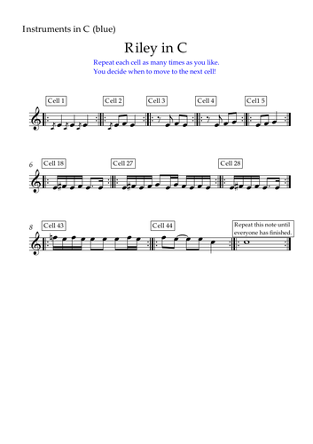 Music for ALL - Performing Minimalist Music: Riley in C | Teaching ...