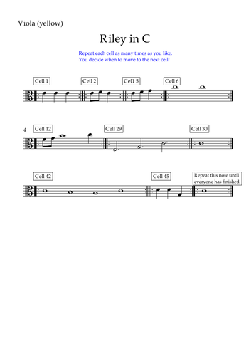 Music for ALL - Performing Minimalist Music: Riley in C | Teaching ...