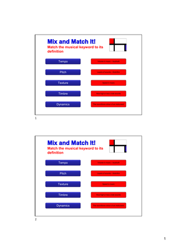 Elements of Music - Mix and Match It!