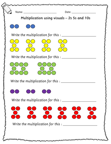 Multiplication and Division Y3 - 2s 5s 10s 3s & 4s - visual scaffolding ...