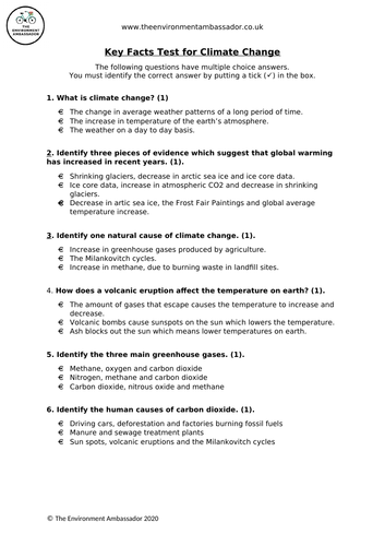 3 research questions about climate change