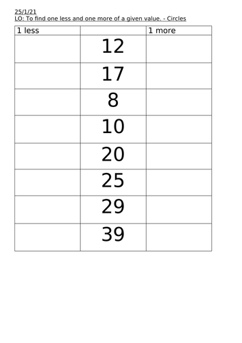 Year 1 Term 2-1 Week 04 Day 1 number patterns | Teaching Resources