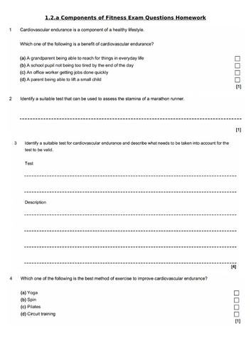 GCSE PE Components of Fitness Bundle | Teaching Resources