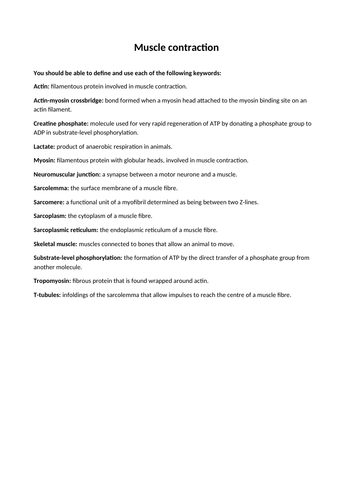 15.8 Contraction of Skeletal Muscle