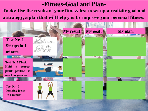 Grade 3 Fitness Test - Plan and Goal Setting