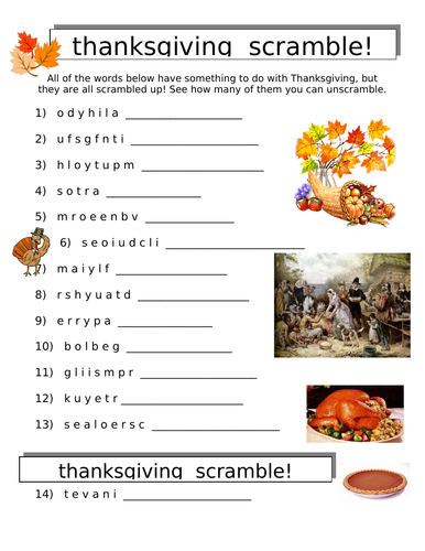 Thanksgiving Seventh Grade Mini-Bundle (2 Items) | Teaching Resources