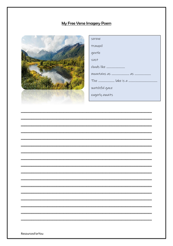 English KS2- Introduction to Free Verse Poetry | Teaching Resources
