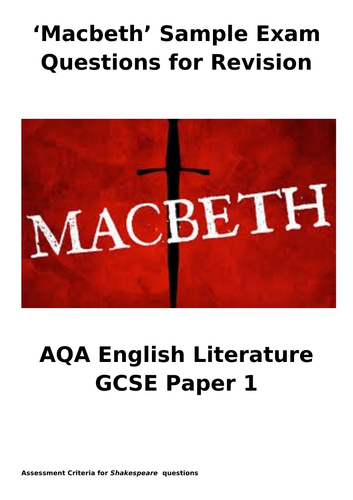 macbeth essay questions qcaa