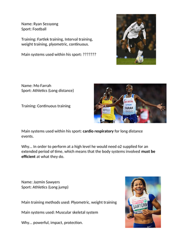 GCSE PE Respiratory System Long and Short Term Effects | Teaching Resources