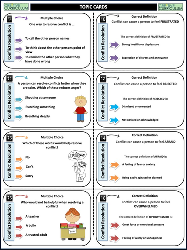 Conflict Resolution KS2 Task Cards | Teaching Resources