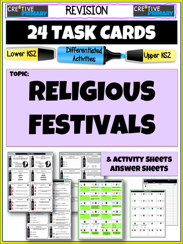 religious festivals ks2 task cards teaching resources