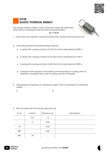 elastic-potential-energy-worksheet-teaching-resources