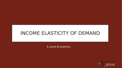 Income Elasticity of Demand | Teaching Resources