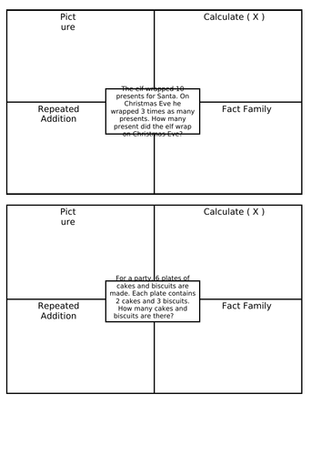 Multiplication Year 2 KS1 - Multiplying by 3 - Word Problems and