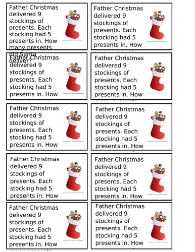 Multiplying By 5 Word Problems