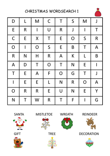 Christmas Word Search and Labelling Activities | Teaching Resources