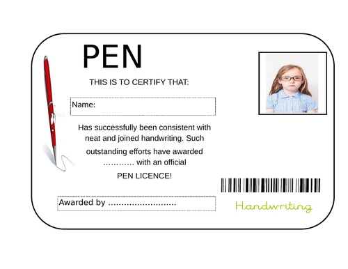 pen-licence-template-editable-and-pdf-teaching-resources