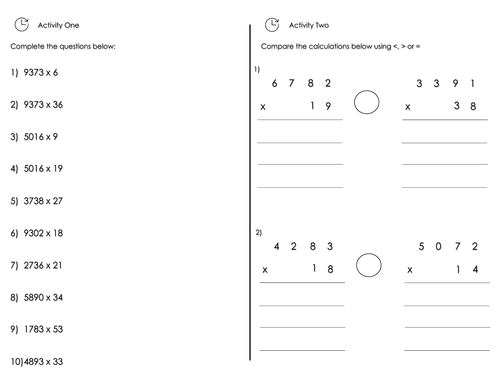 Written Multiplication (2-digit) Double Lesson