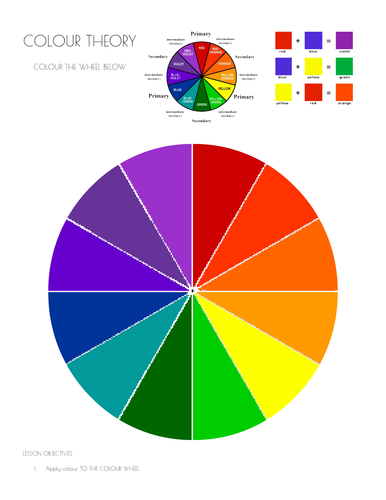 CHRISTMAS COLOUR THEORY | Colouring Cards | Teaching Resources