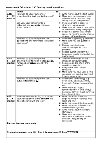 aqa-literature-paper-1-shakespeare-19th-century-exam-feedback