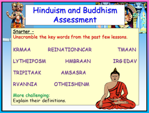 Hinduism and Buddhism Assessment | Teaching Resources