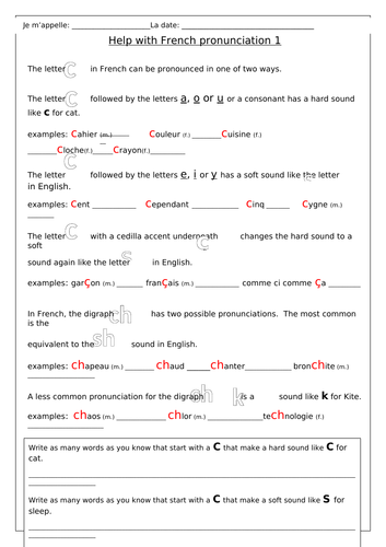 FRENCH PRONUNCIATION - An Introduction | Teaching Resources